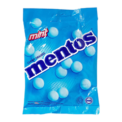 Mentos Chewy Dragees Candy Pouch With Mint Flaor Imported - 135G