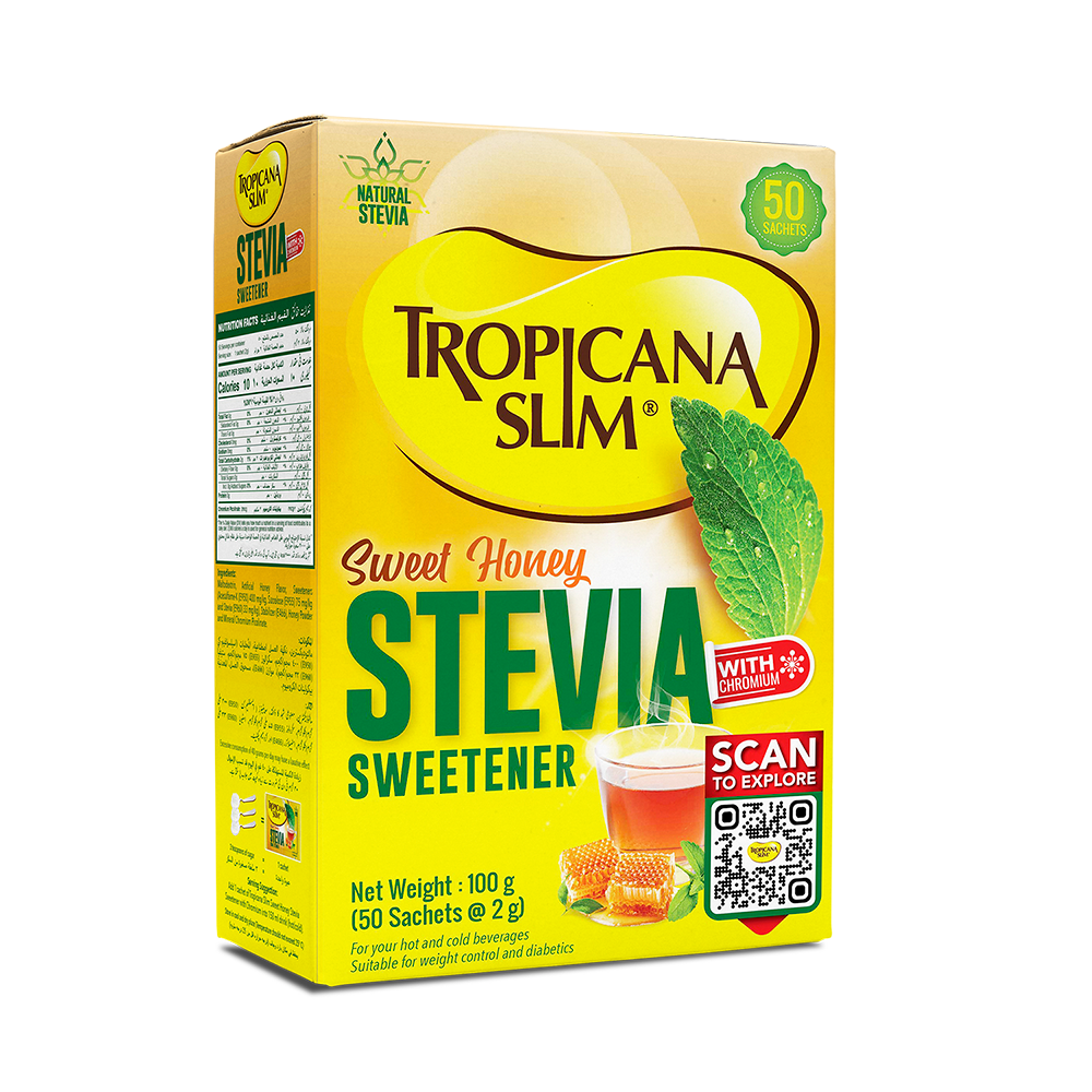 Tropicana Slim Sweet Honey Stevia Sweetener 100G - 50 Sachet