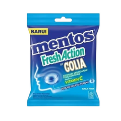 Mentos Candy Pouch Fresh Action Mint Flavor By Colia Imported - 100G