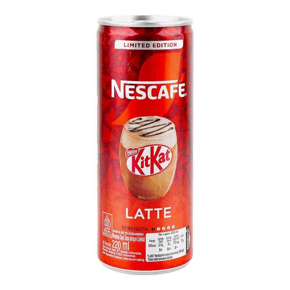 Nescafe Limited Edition Ice Coffee Tin Kitkat Latte Imported - 220ML