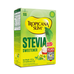 Tropicana Slim Stevia Sweetener 62.5g - 25 Sachet (25x2.5g)